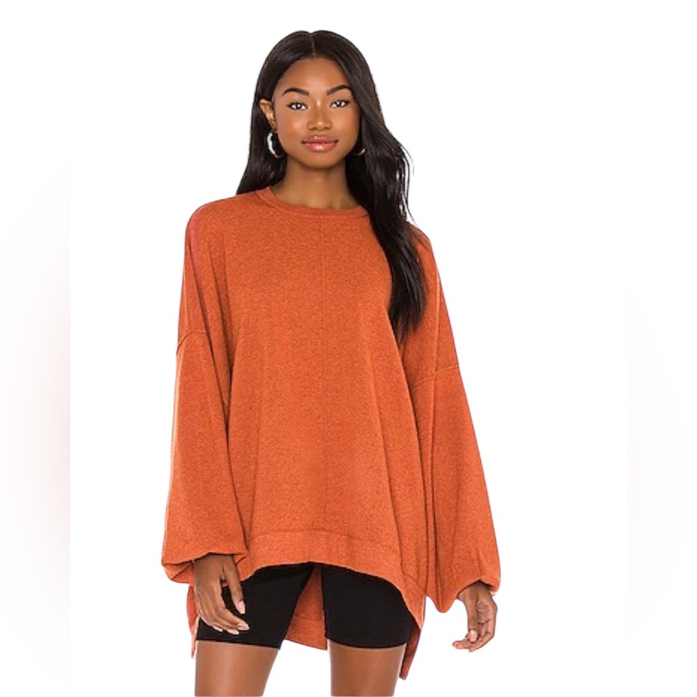 Free People Uptown Pullover in Salsa Bravo Size L